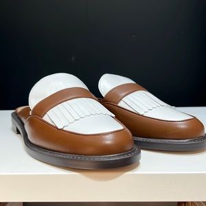 Kiltie Leather Loafer Slide- Ann Taylor NWT